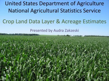 Crop Land Data Layer An Introduction - National Agricultural ...