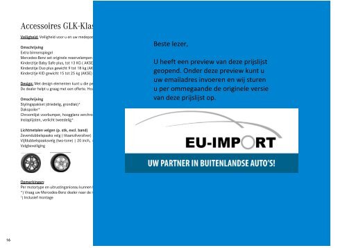 De GLK-Klasse. - EU-Import
