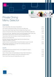 Private Dining Menu Selector - Novotel London West
