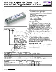 +3.3V Small Form Factor Pluggable (SFP) -- 1.0625GBaud