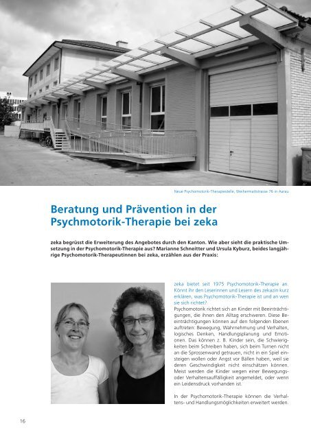 zekazin 2/2012 - zeka, Zentren körperbehinderte Aargau