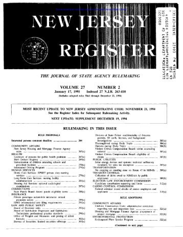 Number 2, Pages 263-410 - Law Library - The New Jersey State ...