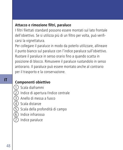 Instruction Manual: ZF/ZS Lenses - Carl Zeiss