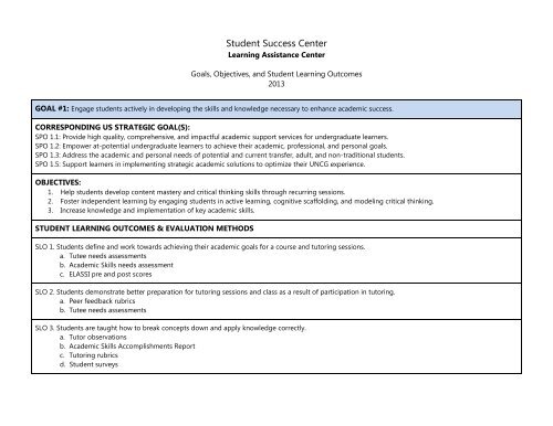 Cognitive goals for clearance adults