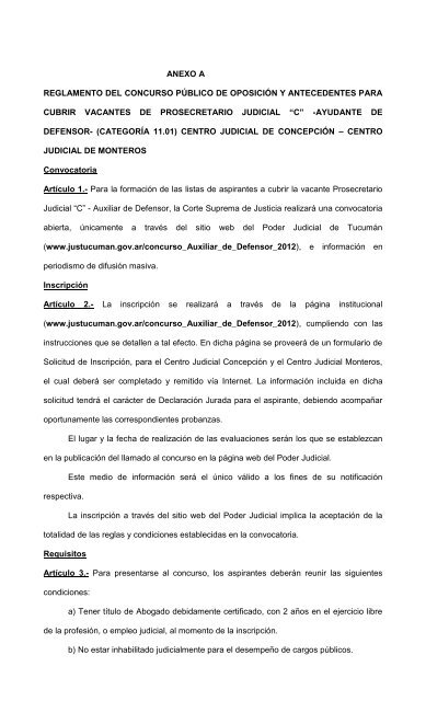 Anexo A - Poder Judicial Tucumán
