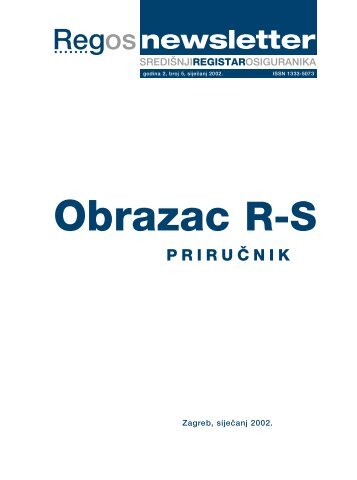 Obrazac R-S - Regos