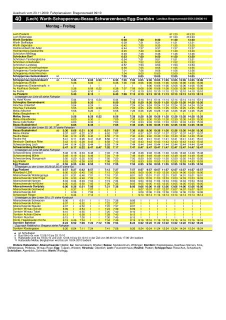 Fahrplan Linie 40 - Travemünde