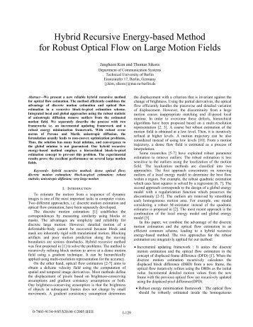 hybrid recursive energy-based method for robust optical ... - TU Berlin