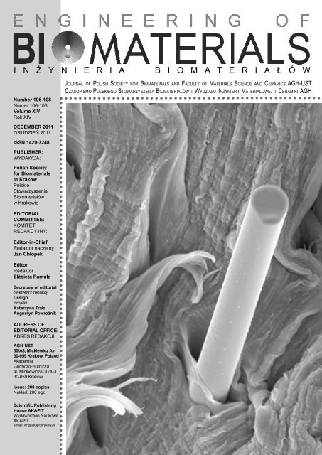 106-108 - Polskie Stowarzyszenie BiomateriaÅ‚Ã³w