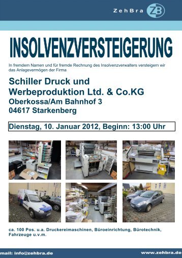 Schiller Druck und Werbeproduktion Ltd. & Co.KG - ZehBra GmbH