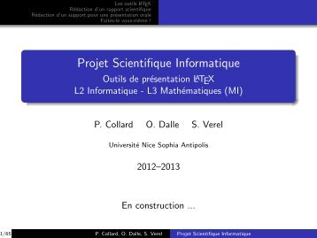 Projet Scientifique Informatique - LISIC