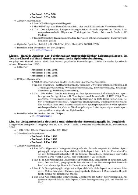 Dissertationen - Zentralbibliothek der Sportwissenschaften