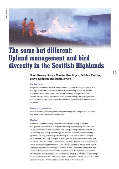 A summary of research findings from the Scottish case study