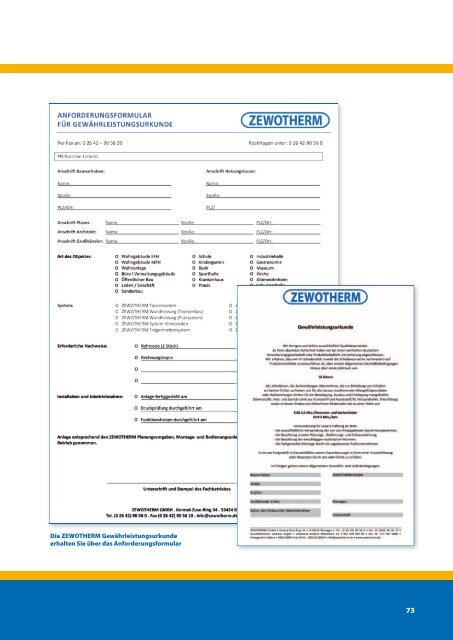 Zukunftsorientierte Energie- undWärmesysteme - ZEWOTHERM