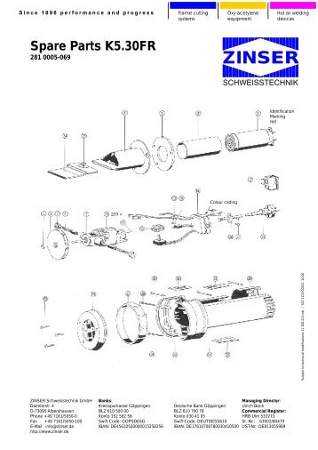 Spare Parts K5.30FR - Zinser Schweisstechnik GmbH