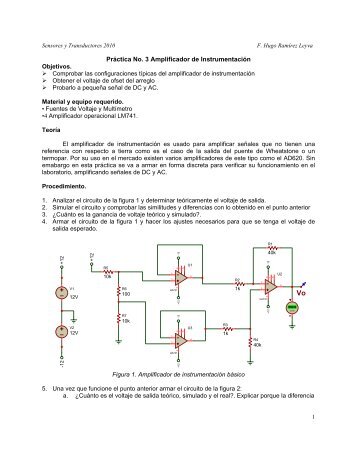 PrÃ¡ctica No. 3 Amplificador de InstrumentaciÃ³n