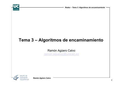 Tema 3 – Algoritmos de encaminamiento