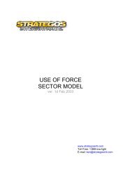 USE OF FORCE SECTOR MODEL - Strategos International