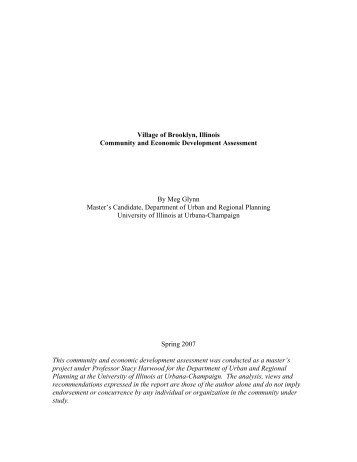 Cover Page - East St. Louis Action Research Project - University of ...