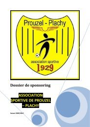 Dossier de sponsoring - Footeo