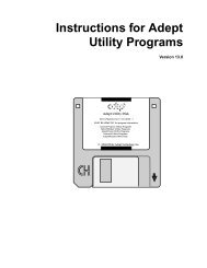 Instructions for Adept Utility Programs, v13.0 - Adept Technology, Inc.