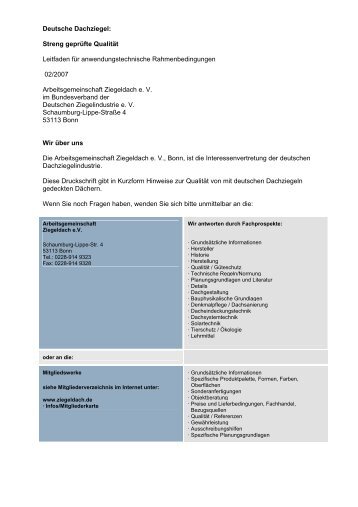 DIN EN 1304 - Arbeitsgemeinschaft Ziegeldach e. V.