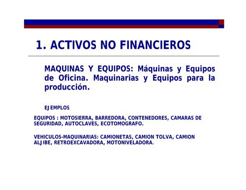 ACTIVOS NO FINANCIEROS