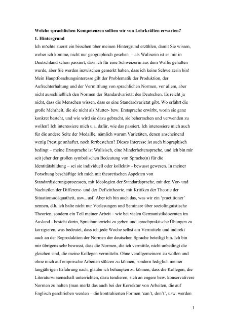 Text zum Vortrag Davies - ZHSF