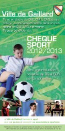 CHEQUE SPORT - Ville de Gaillard