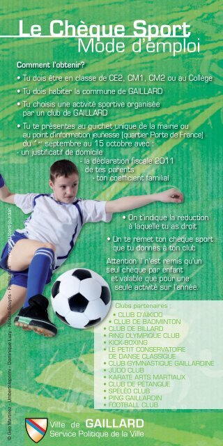 CHEQUE SPORT - Ville de Gaillard