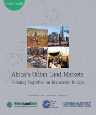 Africa's Urban Land Markets: Piecing Together an Economic Puzzle