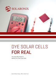 Dye Solar Cells for Real - Solaronix