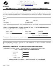 Training Scholarship/Financial Assistance Request Form