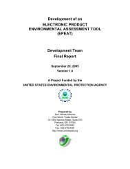 Development of an ELECTRONIC PRODUCT ENVIRONMENTAL ...