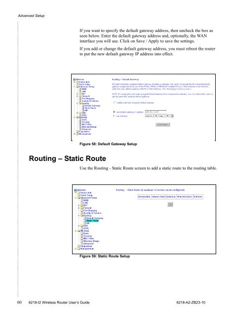 6218-I2 Wireless Router User's Guide - Zhone Technologies