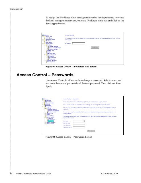 6218-I2 Wireless Router User's Guide - Zhone Technologies