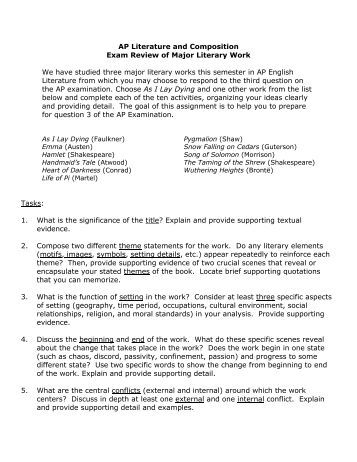 ap essay questions literature and composition ap essay questions literature and composition