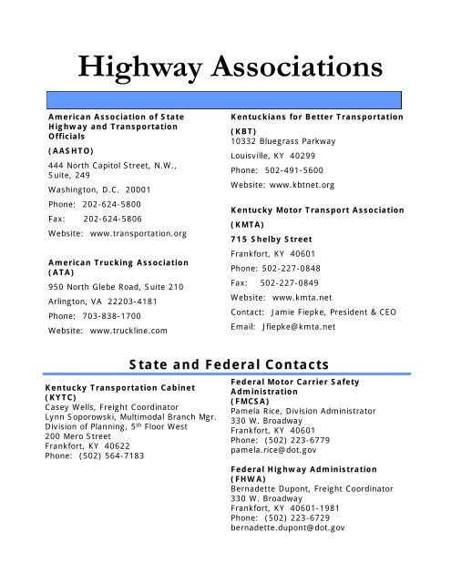 FREIGHT - Kentucky Transportation Cabinet