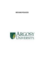 REFUND POLICIES - Argosy University