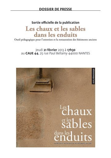 Les chaux et les sables dans les enduits - CAPEB LOIRE ...