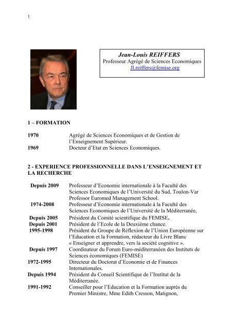 Jean-Louis REIFFERS - LEAD - UniversitÃ© du Sud - Toulon - Var