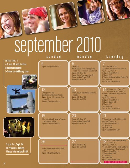 student events calendar - Home - Welcome - Bridgewater College