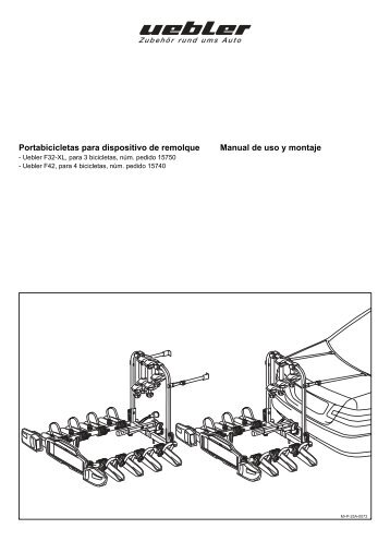 Manual de uso y montaje Portabicicletas para dispositivo ... - Uebler