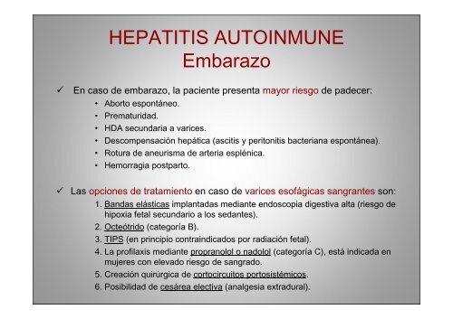 cirrosis autoinmune en el embarazo - EXTRANET - Hospital ...