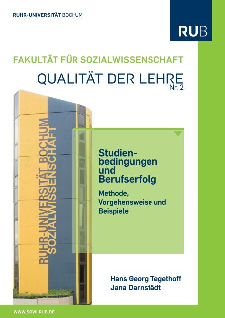 Studienbedingungen und Berufserfolg I - FakultÃ¤t fÃ¼r ...