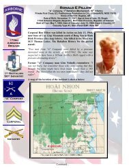 Ronald E Pillow - Association of the 1st Battalion (Mechanized) 50th ...