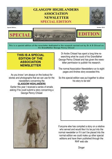 SPECIAL EDITION - The Royal Highland Fusiliers