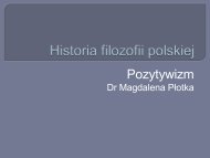 Filozofia polskiego pozytywizmu i jego krytyka - katedra.uksw.edu.pl