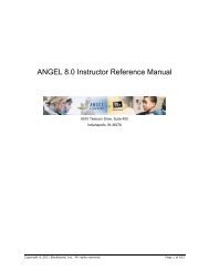 ANGEL 8.0 Instructor Reference Manual