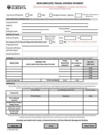 Non-Employee Travel Expense Payment Form - Financial Services ...